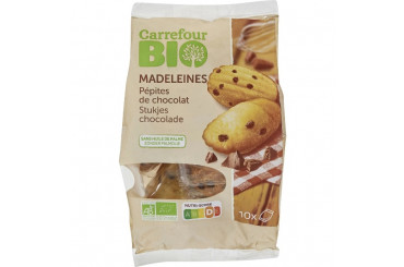 Madeleines Pépites Chocolat Pocket Bio Carrefour