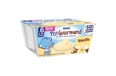 Dessert Vanille P'tit Gourmand Dès 6 Mois Nestlé