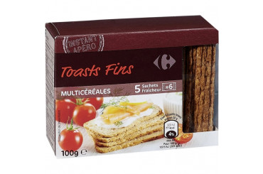 Toasts Fins Multicéréales Apéritifs Carrefour
