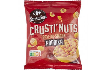 Cacahuètes Enrobées de Paprika Crusti Nuts Carrefour