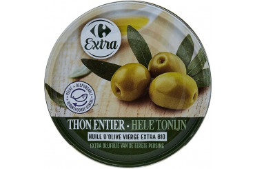 Thon Rose Listao Entier à l'Huile d'Olive Vierge Extra Bio Carrefour