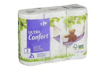 Papier Toilette Confort Ultra 3 Feuilles Carrefour