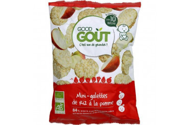 Mini Galettes de Riz à la Pomme Bio Dès 10 Mois Good Gout 