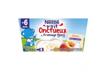 Fromage Blanc Pêche Petit Onctueux Dès 6 Mois Nestlé