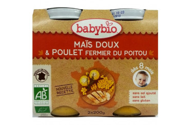 Mais Doux Poulet Fermier du Poitou Bio Dès 8 Mois BabyBio