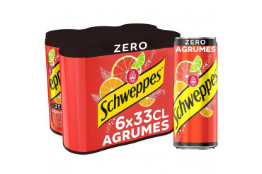 Soda Agrumes Zéro Sucres Schweppes 
