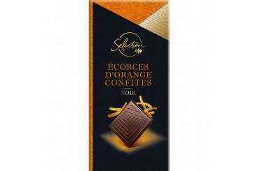 Chocolat Noir Ecorces d'Orange Confites Carrefour