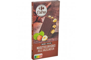 Chocolat Noir et Noisettes Entières Carrefour