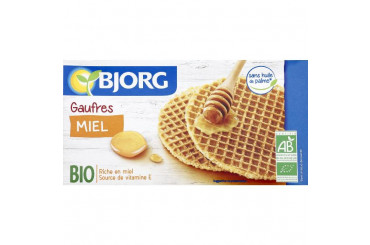 Gaufres Miel Farine Semi-Complète Blé Bio Bjorg