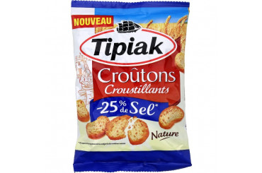 Croûtons Croustillants Nature -25% de Sel Tipiak