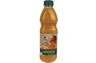 Pur Jus d'Orange Sans Pulpe Sans Sucres Ajoutés Carrefour
