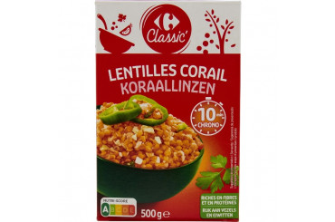 Lentilles Corail Cuisson Rapide 10mns Carrefour