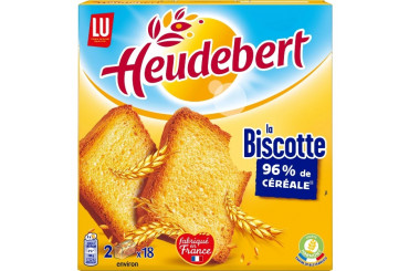 Biscottes 96% de Céréales Heudebert