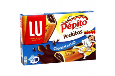 Biscuits Fourrés au Chocolat au Lait Pocket Pockitos Pépito Lu