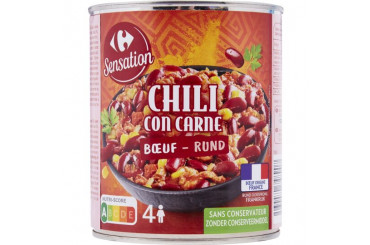 Chili Con Carne au Boeuf Carrefour