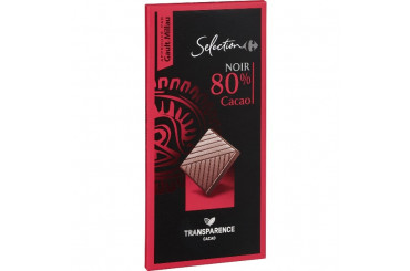 Chocolat Noir 80% Carrefour Sélection 