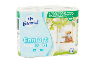 Papier Toilette Doux 2 Feuilles Confort Fresh Carrefour
