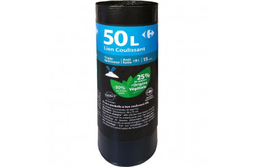 Sacs Poubelles Coulissants 50 Litres Carrefour