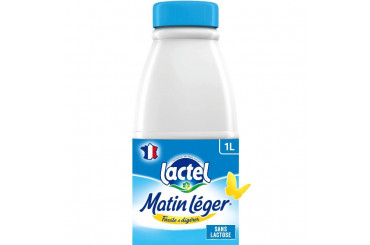 Lait Sans Lactose Matin Léger UHT Lactel France