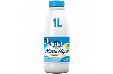 Lait Sans Lactose Matin Léger UHT Lactel France