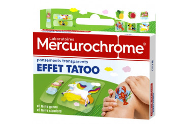 Pansements Enfants Effets Tatoo Mercurochrome