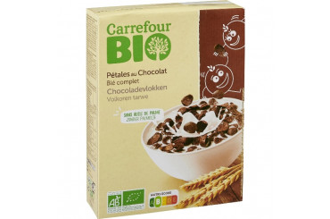 Pétales de Céréales Blé Complet au Chocolat Bio Carrefour