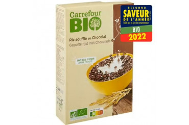 Céréales Riz Soufflé au Chocolat Noir Bio Carrefour