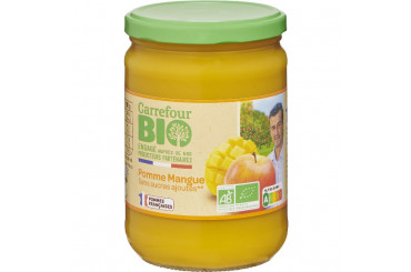 Compote de Pomme Mangue Sans Sucres Ajoutés Bio Carrefour