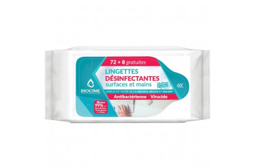 Lingettes Désinfectantes Anti-Bactériennes Virucides Biocime