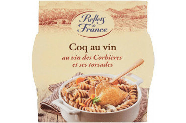 Coq au Vin de Corbières et Pâtes Torsades Reflets de France
