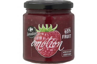 Confiture de Framboise Emotion Sensation Carrefour 