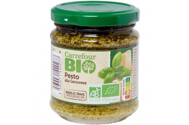 Sauce Pesto Vert au Basilic Frais alla Genovese Bio Carrefour
