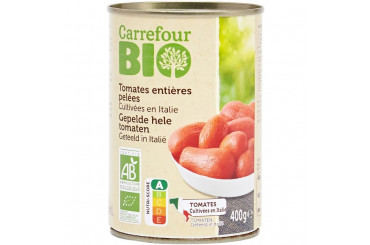 Tomates Entières Pelées Bio Carrefour