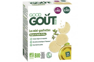 Mini Gaufrettes Origan & Huile d'Olive Pocket Bio Dès 10 Mois Good Gout 