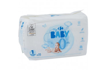 Couches Taille 1 2-5kgs NewBorn Eco Carrefour Baby