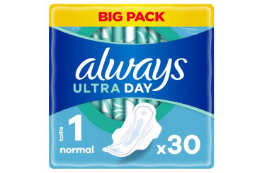 Serviettes Hygiéniques Ailettes Normal Taille 1 Ultra Day Always 