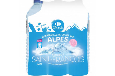 Eau Minérale Naturelle des Alpes Saint-François Carrefour