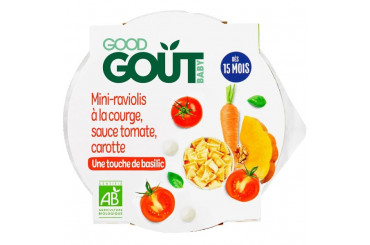Mini-Ravioli à la Courge Sauce Tomate Carotte Basilic Bio Dès 15 Mois Good Gout