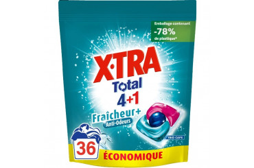 Lessive Total 4+1 Fraîcheur & Anti Odeurs X-Tra
