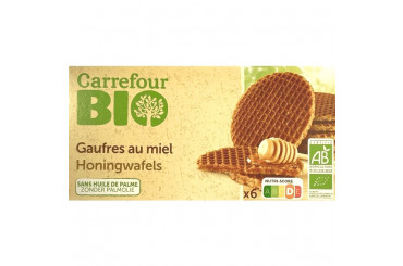 Gaufres Farine de Blé et Miel Bio Carrefour