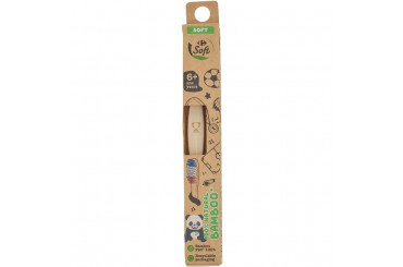 Brosse à Dents Souple Naturelle 100% Bambou Enfants de 6 à 13 ans Eco Carrefour