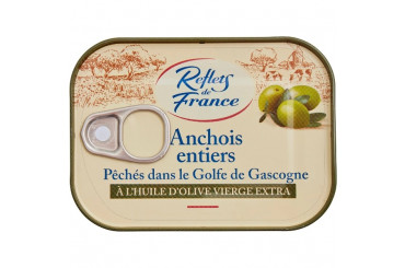 Anchois Entiers a l'Huile d'Olive Vierge Extra Refelts de France