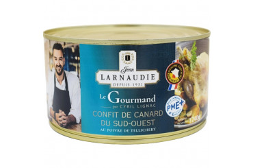 Confit de Canard au Poivre Noir de Tellichery 4 Cuisses IGP Larnaudie