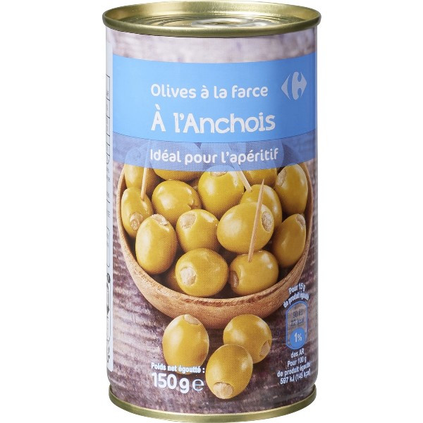 Mordicus Olives Vertes Farcies aux Anchois Crespo Grocery Delivery