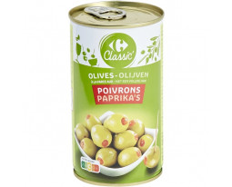 Olives Vertes Farcies aux Poivrons Rouges Carrefour