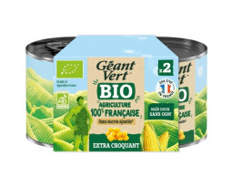 Mais Doux en Grains Sans Sucres Ajoutés Bio Géant Vert France