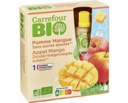 Compote de Pomme et Mangue Sans Sucres Ajoutés Bio Carrefour