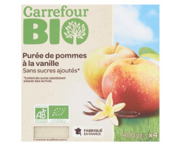 Compote de Pomme et Vanille Bio Carrefour