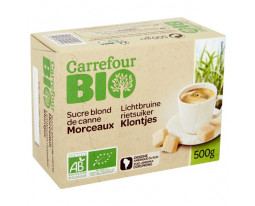 Sucre de Canne Blond Morceaux Bio Carrefour