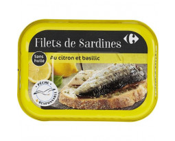 Filets de Sardines au Citron et Basilic Carrefour